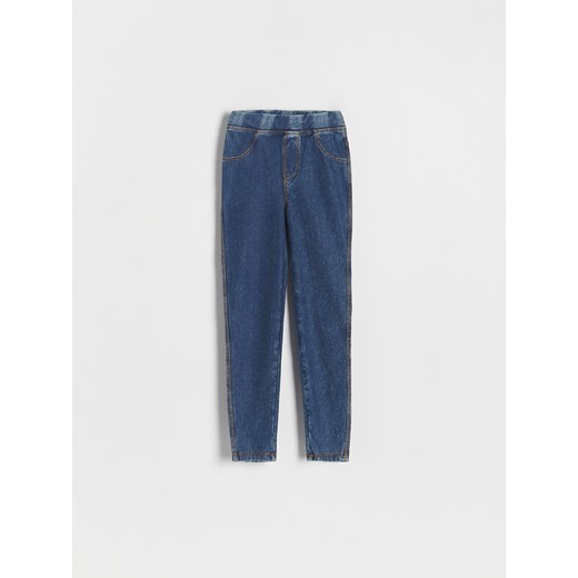 Reserved - Bawełniane legginsy - niebieski ze sklepu Reserved w kategorii Spodnie dziewczęce - zdjęcie 170001560