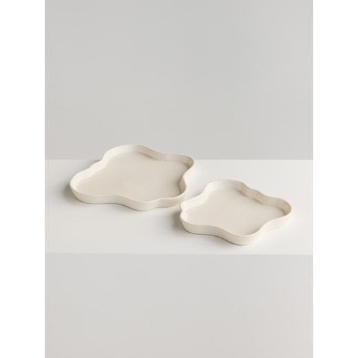Reserved - Ceramiczna taca dekoracyjna - złamana biel Reserved ONE SIZE Reserved