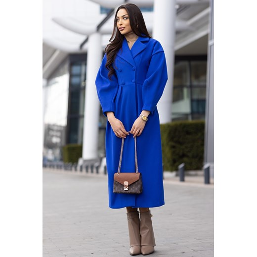 Płaszcz VREMOVA BLUE ze sklepu Ivet Shop w kategorii Płaszcze damskie - zdjęcie 170007230