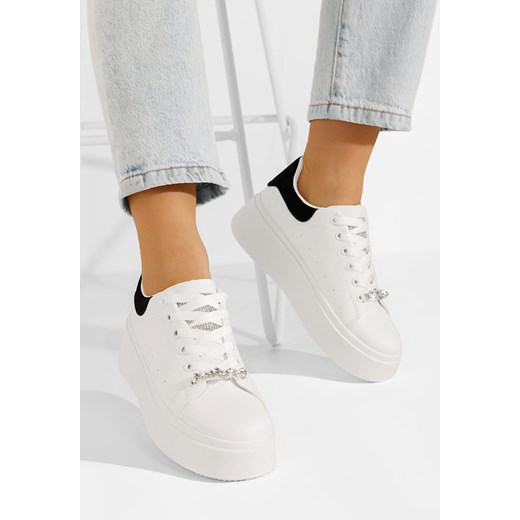 Białe sneakersy na platformie Ellianna ze sklepu Zapatos w kategorii Buty sportowe damskie - zdjęcie 170007252