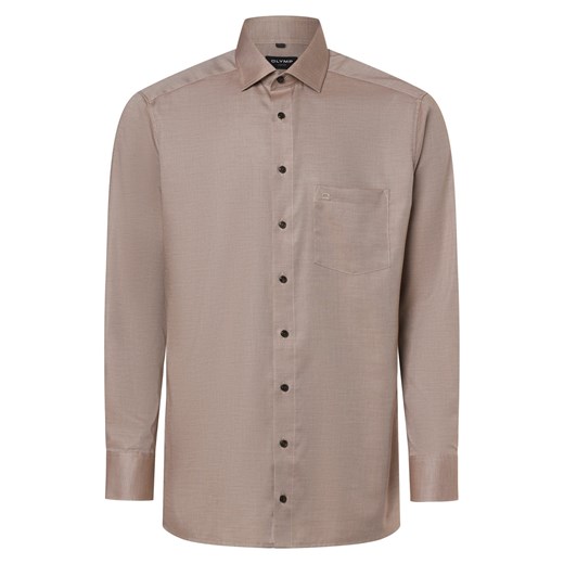 OLYMP Luxor modern Fit Koszula męska Mężczyźni Modern Fit Bawełna piaskowy wypukły wzór tkaniny ze sklepu vangraaf w kategorii Koszule męskie - zdjęcie 170019353