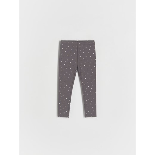 Reserved - Wzorzyste legginsy - ciemnoszary ze sklepu Reserved w kategorii Spodnie i półśpiochy - zdjęcie 170019832