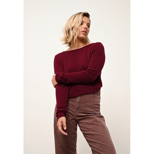 Just Cashmere Kaszmirowy sweter &quot;Grace&quot; w kolorze bordowym ze sklepu Limango Polska w kategorii Swetry damskie - zdjęcie 170021474