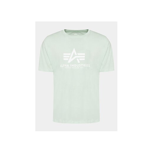 Alpha Industries T-Shirt Basic 100501 Zielony Regular Fit ze sklepu MODIVO w kategorii T-shirty męskie - zdjęcie 170022483