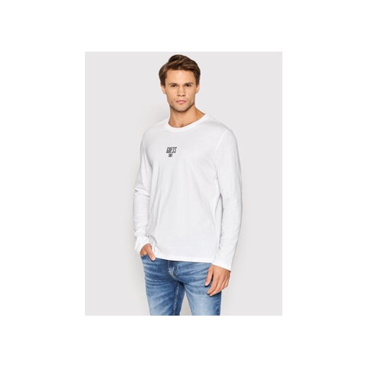 Guess Longsleeve M2YI19 I3Z11 Biały Slim Fit ze sklepu MODIVO w kategorii T-shirty męskie - zdjęcie 170022592