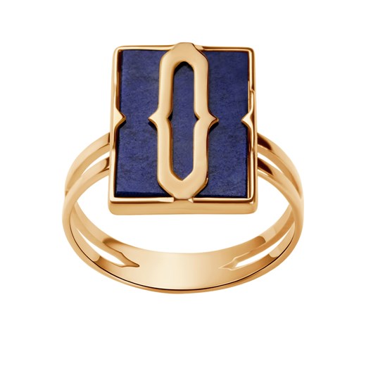 Pierścionek złoty z lapis lazuli - Nomad ze sklepu YES.pl w kategorii Pierścionki - zdjęcie 170023513