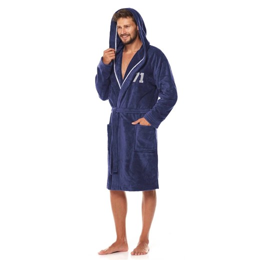 Szlafrok męski L&L 2054 Number navy 182/120/116/XL piubiu_pl