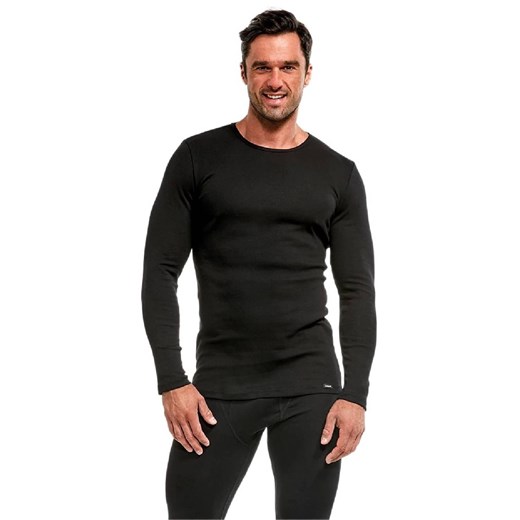 Koszulka męska Cornette Authentic Thermo plus czarna 214 ze sklepu piubiu_pl w kategorii Podkoszulki męskie - zdjęcie 170030994