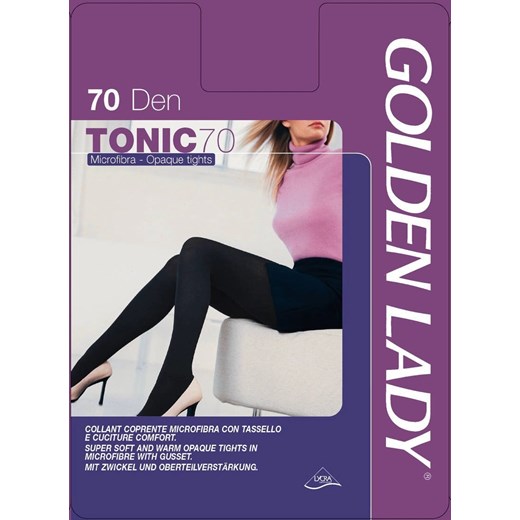 Rajstopy kryjące Tonic 70DEN Golden Lady czarne ze sklepu piubiu_pl w kategorii Rajstopy - zdjęcie 170031730