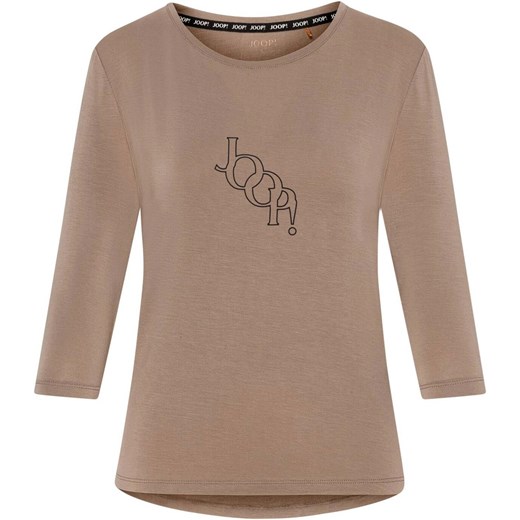 Koszulka damska z modalu Joop ciemnobeżowa 642150 ze sklepu piubiu_pl w kategorii Bluzki damskie - zdjęcie 170036013