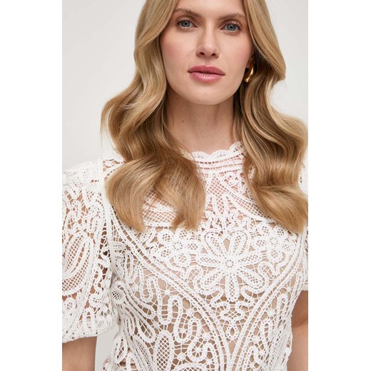 Twinset bluzka damska kolor biały w kwiaty Twinset L ANSWEAR.com