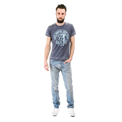 T-Shirt Pepe Jeans Giant "Grey/Blue" be-jeans  duży