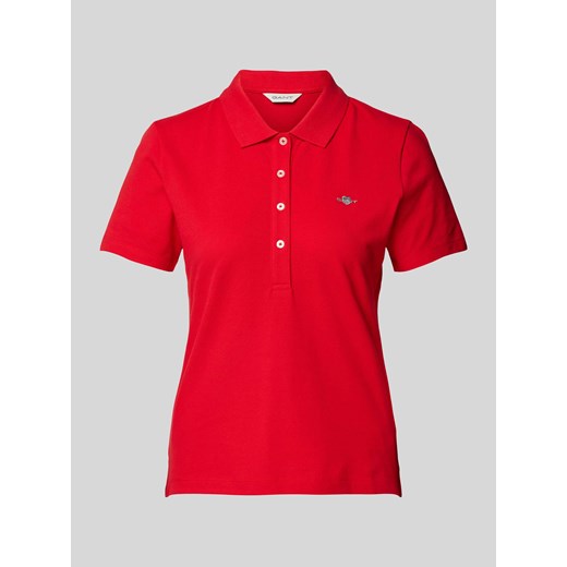 Koszulka polo o kroju slim fit z wyhaftowanym logo ze sklepu Peek&Cloppenburg  w kategorii Bluzki damskie - zdjęcie 170038280