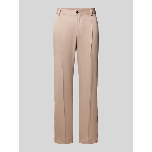Spodnie z detalem z logo model ‘Flips’ ze sklepu Peek&Cloppenburg  w kategorii Spodnie męskie - zdjęcie 170038502