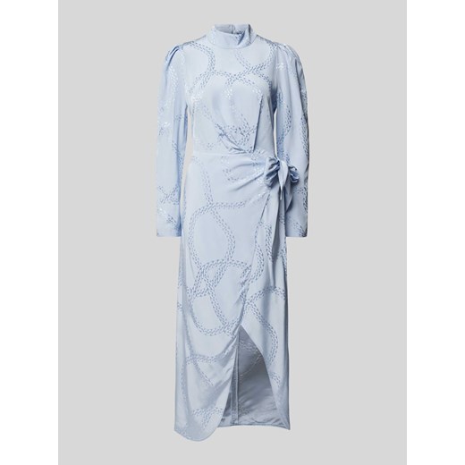 Sukienka midi z wiązanym detalem model ‘Kasera’ ze sklepu Peek&Cloppenburg  w kategorii Sukienki - zdjęcie 170038763
