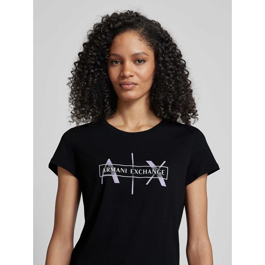 T-shirt z napisem z logo Armani Exchange L Peek&Cloppenburg 