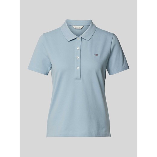 Koszulka polo o kroju slim fit z wyhaftowanym logo ze sklepu Peek&Cloppenburg  w kategorii Bluzki damskie - zdjęcie 170039010