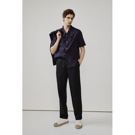 H & M - Lniane spodnie Regular Fit - Czarny ze sklepu H&M w kategorii Spodnie męskie - zdjęcie 170039734