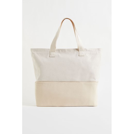 H & M - Piknikowa torba z komorą termoizolacyjną - Beżowy ze sklepu H&M w kategorii Torby Shopper bag - zdjęcie 170039740