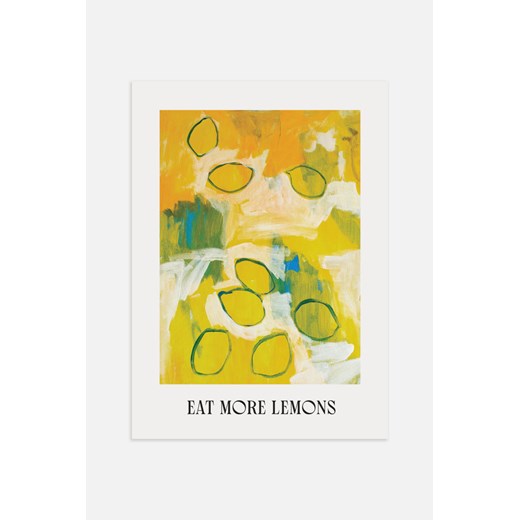 H & M - Eat More Lemons Plakat - Zielony ze sklepu H&M w kategorii Plakaty - zdjęcie 170039904