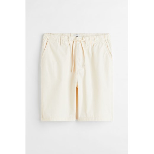 H & M - Bawełniane szorty Relaxed Fit - Biały ze sklepu H&M w kategorii Spodenki męskie - zdjęcie 170040194