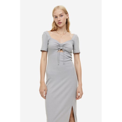 H & M - Sukienka bodycon z wycięciami - Szary ze sklepu H&M w kategorii Sukienki - zdjęcie 170040292