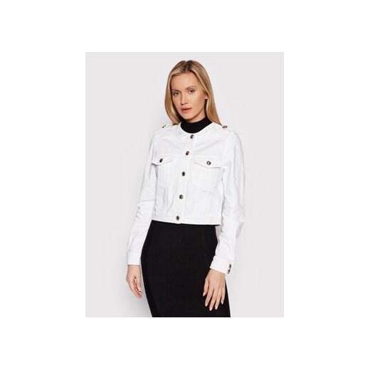 Guess Kurtka jeansowa W2RN20 D4IF0 Biały Regular Fit Guess L promocja MODIVO