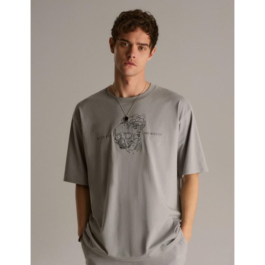 Koszulka PRM SKULL B Szary M ze sklepu Diverse w kategorii T-shirty męskie - zdjęcie 170041024