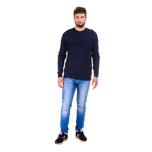 Sweter Lee Mele Krew Cnit "Washed Blue" be-jeans  męskie