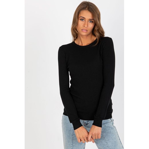 Czarny damski sweter klasyczny ze sklepu 5.10.15 w kategorii Swetry damskie - zdjęcie 170043650