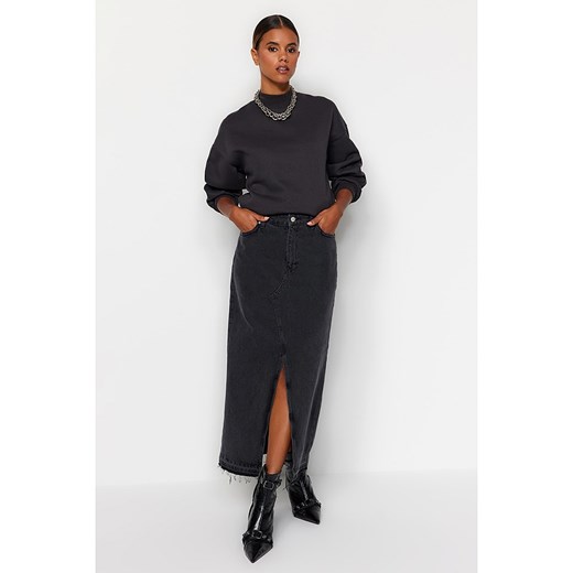 trendyol Spódnica dżinsowa w kolorze czarnym ze sklepu Limango Polska w kategorii Spódnice - zdjęcie 170044323