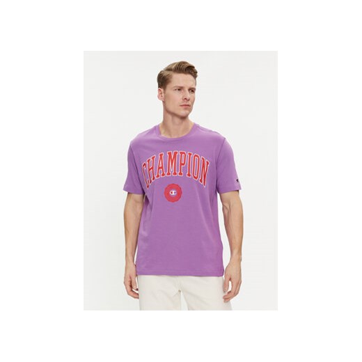 Champion T-Shirt 219852 Fioletowy Comfort Fit ze sklepu MODIVO w kategorii T-shirty męskie - zdjęcie 170045344