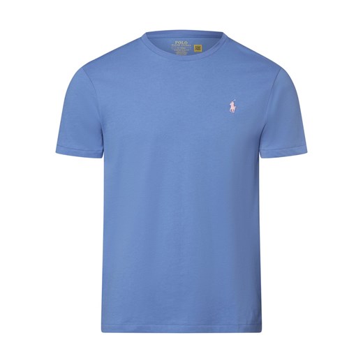 Polo Ralph Lauren T-shirt męski Mężczyźni Bawełna niebieski jednolity ze sklepu vangraaf w kategorii T-shirty męskie - zdjęcie 170049041