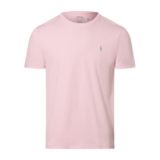 Polo Ralph Lauren T-shirt męski Mężczyźni Bawełna różowy jednolity ze sklepu vangraaf w kategorii T-shirty męskie - zdjęcie 170049042