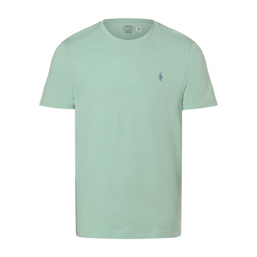 Polo Ralph Lauren T-shirt męski Mężczyźni Bawełna seledynowy jednolity ze sklepu vangraaf w kategorii T-shirty męskie - zdjęcie 170049044