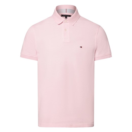 Tommy Hilfiger Męska koszulka polo Mężczyźni Bawełna różowy jednolity ze sklepu vangraaf w kategorii T-shirty męskie - zdjęcie 170049052