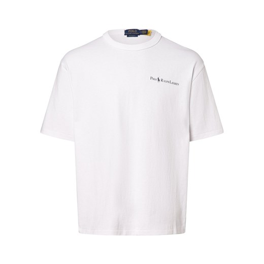 Polo Ralph Lauren Koszulka męska Mężczyźni Bawełna biały jednolity ze sklepu vangraaf w kategorii T-shirty męskie - zdjęcie 170049223