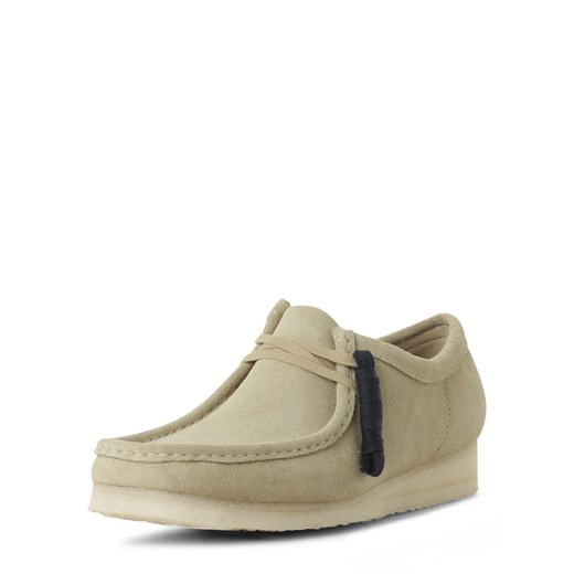 Clarks Męskie mokasyny ze skóry Mężczyźni skóra écru jednolity ze sklepu vangraaf w kategorii Mokasyny męskie - zdjęcie 170049280