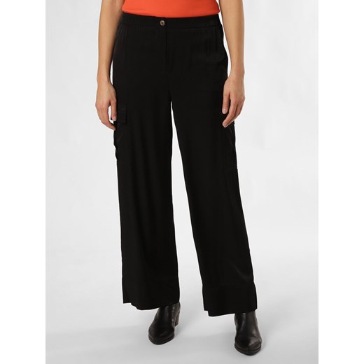 Marie Lund Spodnie Kobiety czarny jednolity ze sklepu vangraaf w kategorii Spodnie damskie - zdjęcie 170049373
