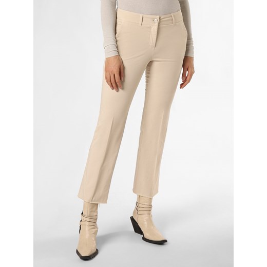 Cambio Spodnie - Farah Kobiety Bawełna piaskowy jednolity ze sklepu vangraaf w kategorii Spodnie damskie - zdjęcie 170049391