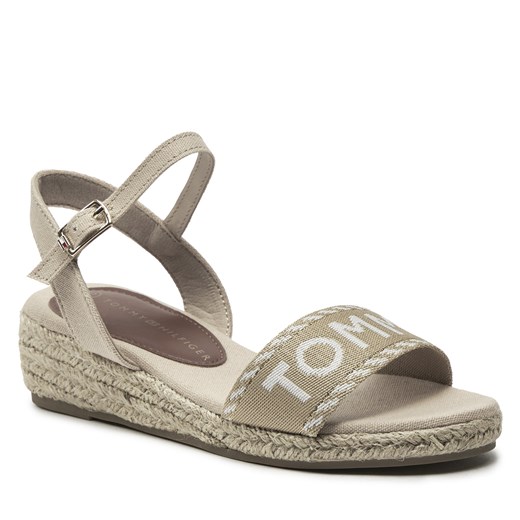 Espadryle Tommy Hilfiger Rope Wedge Sandal T3A7-33287-0890 M Beige 500 Tommy Hilfiger 34 eobuwie.pl