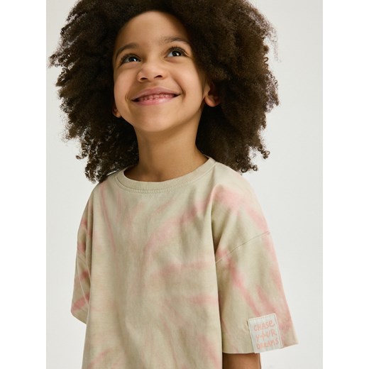 Reserved - T-shirt z efektem tie dye - wielobarwny ze sklepu Reserved w kategorii Bluzki dziewczęce - zdjęcie 170052232