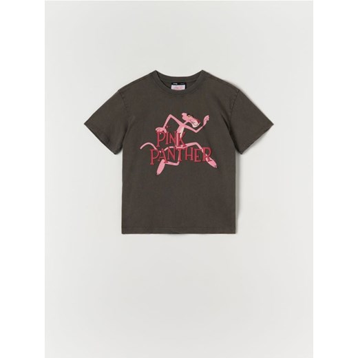 Sinsay - Koszulka Różowa Pantera - szary ze sklepu Sinsay w kategorii Bluzki damskie - zdjęcie 170053743