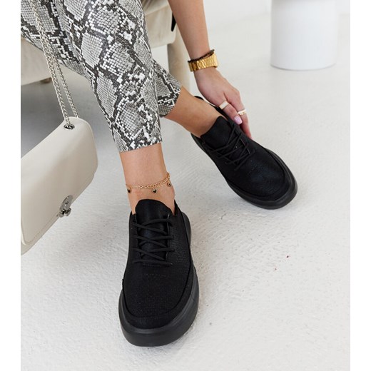 Czarne sneakersy na platformie Lori ze sklepu gemre w kategorii Buty sportowe damskie - zdjęcie 170055064