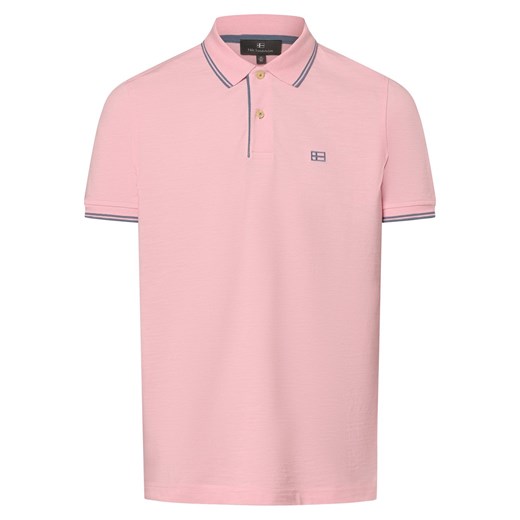Nils Sundström Męska koszulka polo Mężczyźni Bawełna różowy jednolity ze sklepu vangraaf w kategorii T-shirty męskie - zdjęcie 170055993