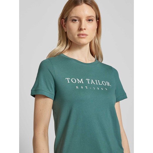 Tom Tailor bluzka damska z okrągłym dekoltem z krótkim rękawem 