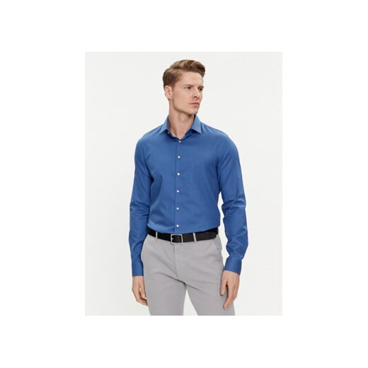 Calvin Klein Koszula K10K108426 Niebieski Slim Fit ze sklepu MODIVO w kategorii Koszule męskie - zdjęcie 170057283