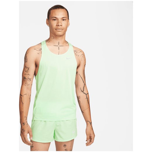 Męska koszulka bez rękawów do biegania Dri-FIT Nike Fast - Zieleń ze sklepu Nike poland w kategorii T-shirty męskie - zdjęcie 170057471