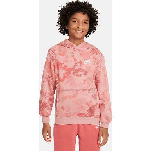 Bluza z kapturem dla dużych dzieci Nike Sportswear Club Fleece - Różowy Nike L Nike poland