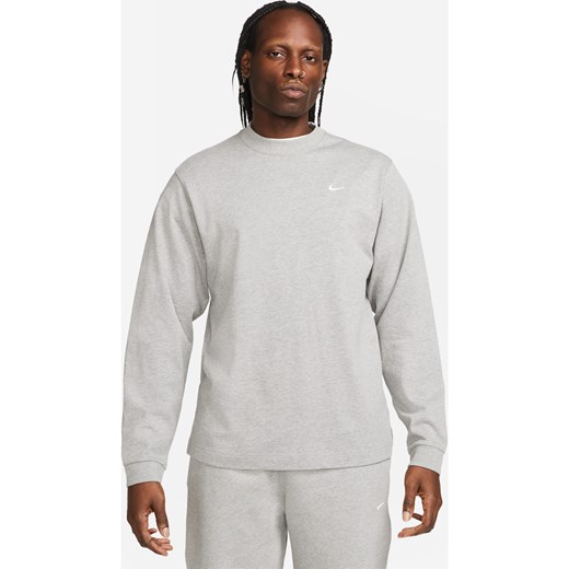 Męska koszulka z długim rękawem Nike Solo Swoosh - Szary ze sklepu Nike poland w kategorii T-shirty męskie - zdjęcie 170057561